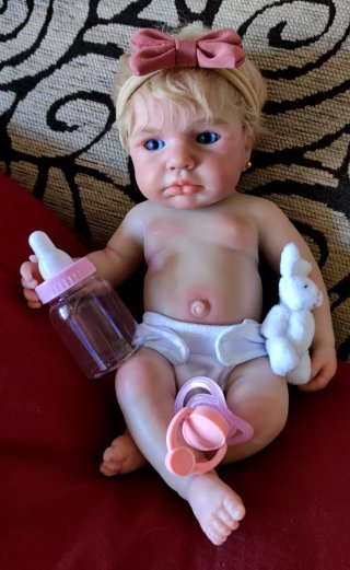 Tierna reborn silicona rubia 33-34cm
