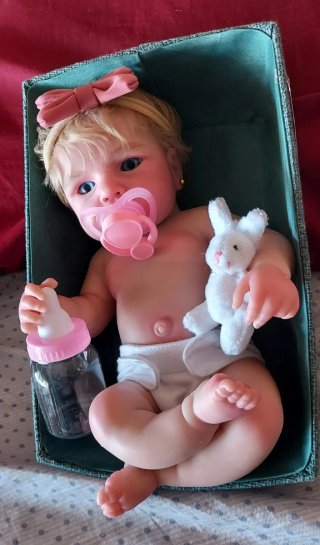 Tierna reborn silicona rubia 33-34cm