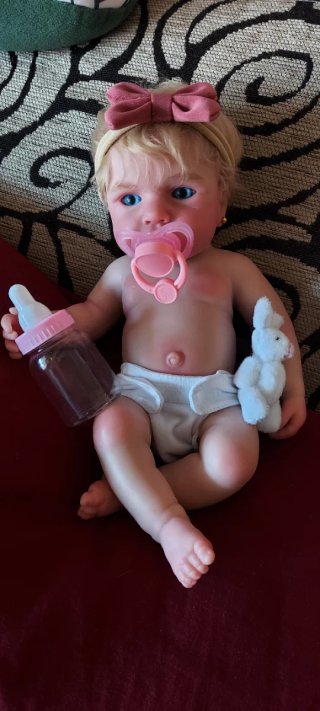 Tierna reborn silicona rubia 33-34cm