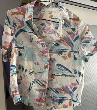 Camisa Pull&Bear Estampado Retro Multicolor