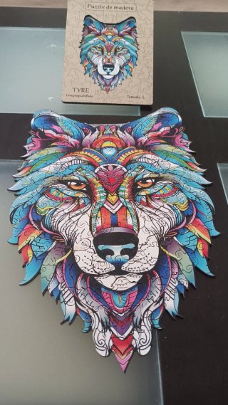 Puzzle Lobo Madera Colores