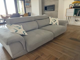 Sofá 3 plazas extensible gris