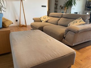 Sofá 3 plazas extensible gris
