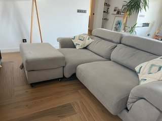 Sofá 3 plazas extensible gris