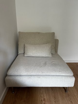 Sofá chaise longue beige Soderhamn