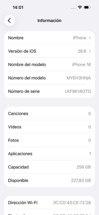 iPhone 16 256 GB Azul