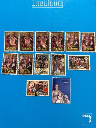 Lote 13 sellos Navidad España 1981