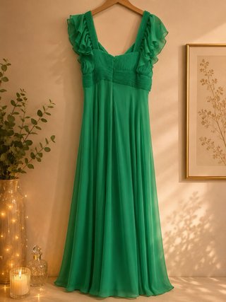 Vestido de fiesta verde Anaen