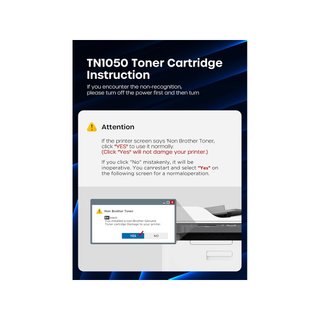 Brother TN1050 Tóner compatible negro alta