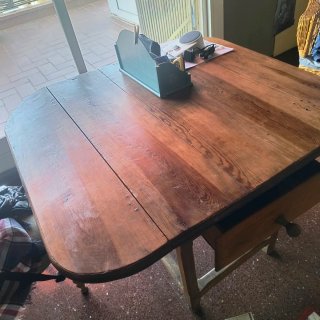 Mesa plegable madera principios siglo