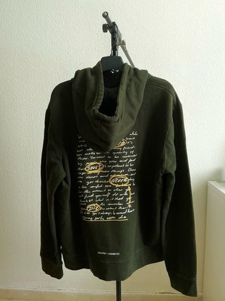 Sudadera Troppo con capucha verde talla L
