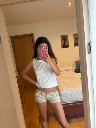 Pantalones cortos Abercrombie beige Talla S