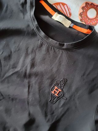 T-shirt Hermès nera taglia XXL