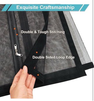 Mosquitera Puerta Gatos Reversible Negra
