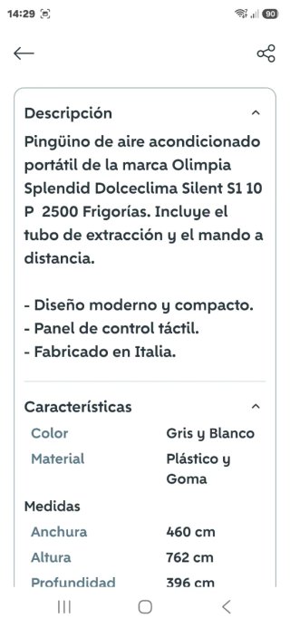Aire Acondicionado Portátil Olimpia Splendid