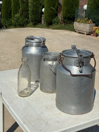 Bidoni latte alluminio vintage