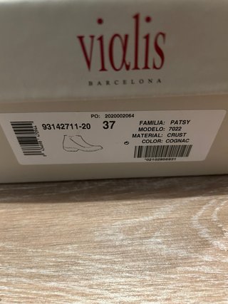 Botines Vialis 38 marrones con cremallera