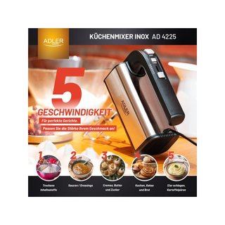 Adler AD 4225 batidora mano 800W funciones