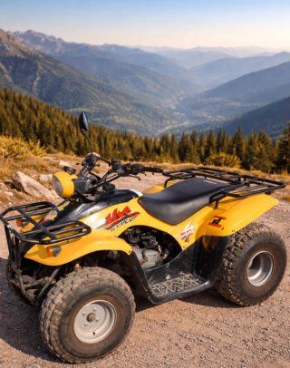 Quad Kymco Negro y Amarillo