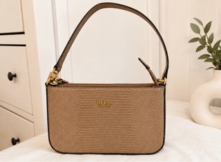 Bolso Guess Beige/Marrón Piel Serpiente