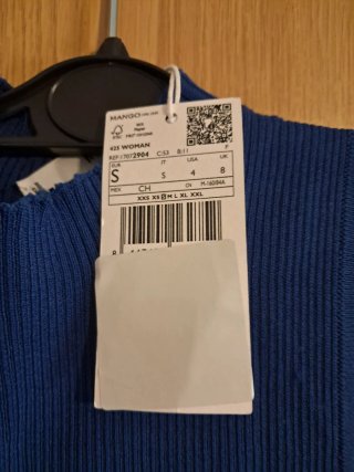 Vestido azul de punto