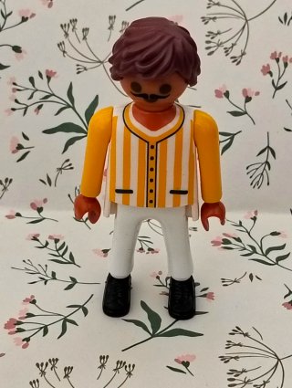 Playmobil Hombre Chaleco Rayas Amarillo