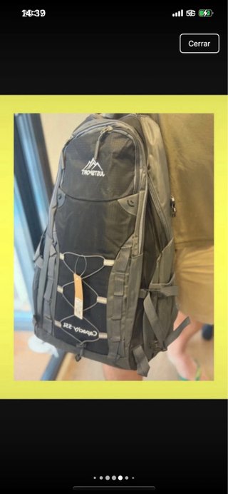 Mochila Trekking 55L JUSTSPORT Negra/Gris