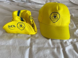 2 Gorras Tour de Francia LCL Amarillas