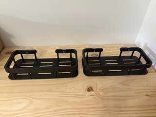 Estanterías de baño aceró inoxidable negras