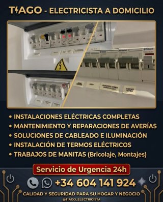 Electricista para reparaciones e instalaciones en