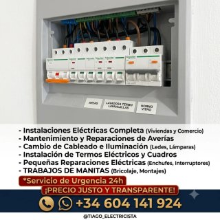 Electricista para reparaciones e instalaciones en