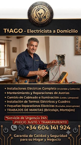 Electricista para reparaciones e instalaciones en