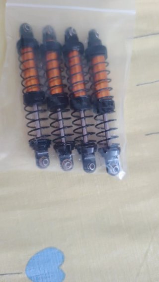 4 Amortiguadores Crawler Naranja 90 mm