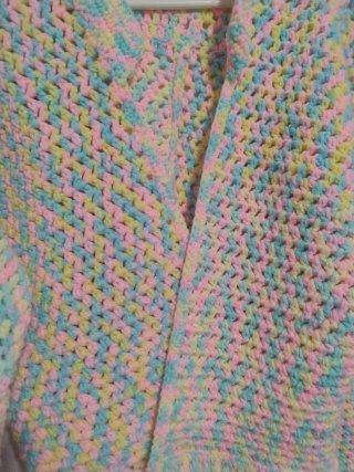 Chaqueta crochet multicolor hecha a mano