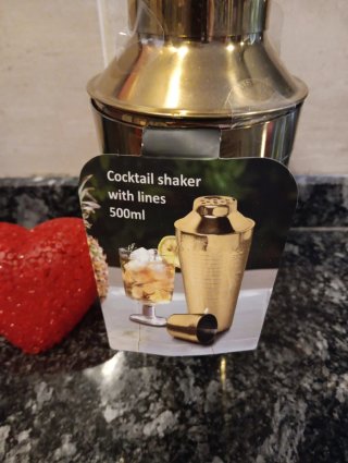 Coctelera dorada 500 ml
