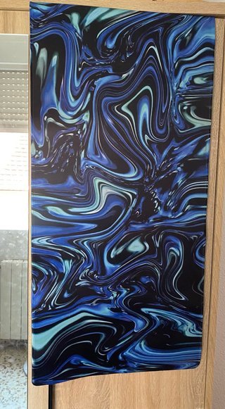 Alfombrilla Gaming Azul y Negro