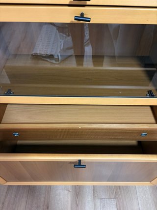 Vitrina Alacena Madera y Cristal Estilo Nórdico