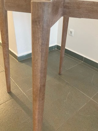 Mesa comedor redonda cristal madera