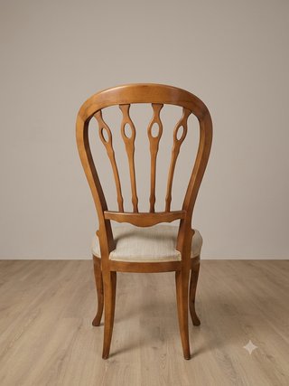Silla clásica de abedul hecha a mano (Nueva)