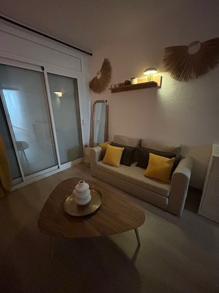 Sofá Cama Beige y Verde