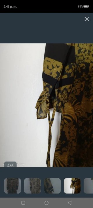 Vestido estampado floral verde y marrón