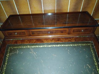 Escritorio Buro Madera y Cuero Marrón
