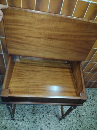 Escritorio Buro Madera y Cuero Marrón