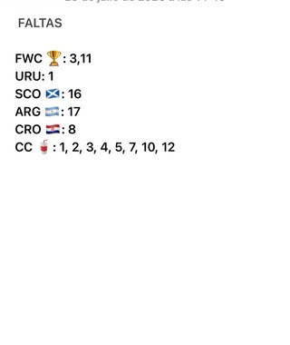 Cromos Mundial 2026 - Faltantes