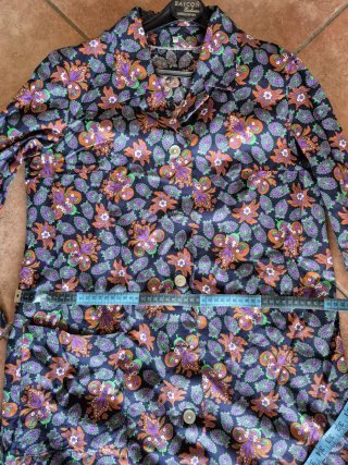 Vestito vintage camicia maniche lunghe tg 48