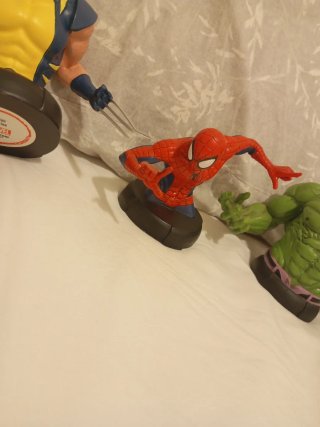 Figuras Marvel: Hulk, Spiderman, Wolverine