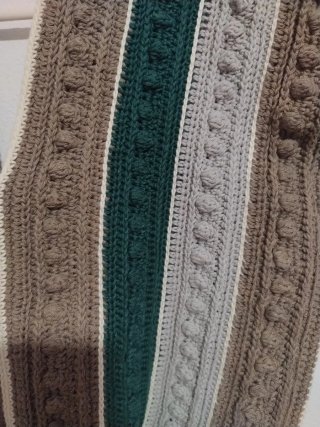 Top crochet algodón hecho a mano tricolor