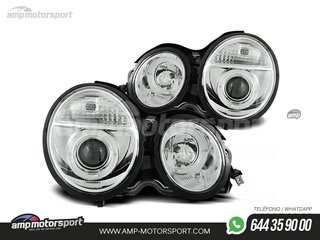 FAROS DELANTEROS OJOS DE ANGEL PARA MERCEDES CLASE E W210