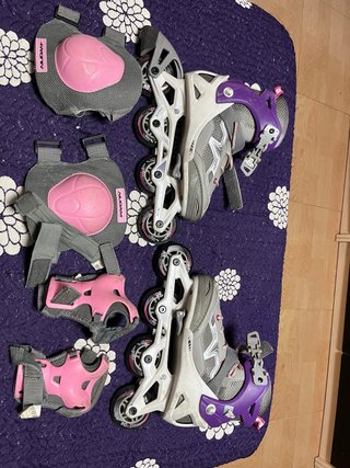 Patines en línea talla 36 con protecciones