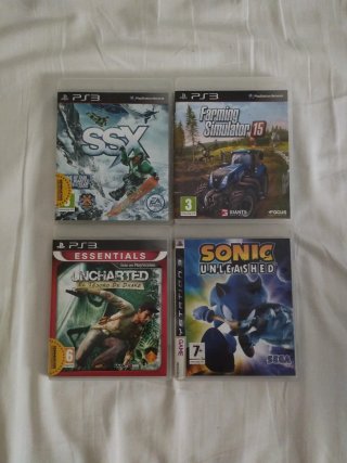Lote 4 Juegos PS3: SSX, Farming Sim 15, Uncharted,
